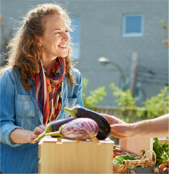 Farmer at market